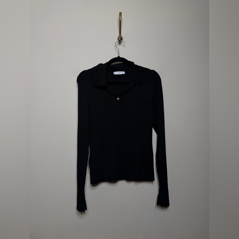 Mango Ribbed Sweater With Jewel Button - Picture 5 of 7